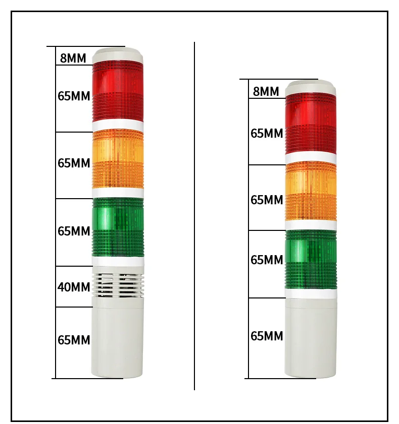 LTA-505 KPT5 12V 24V 220V 1 2 3 4 5 Layers Industrial Led Signal Steady or Flashing Warning Column Tower Stack Light