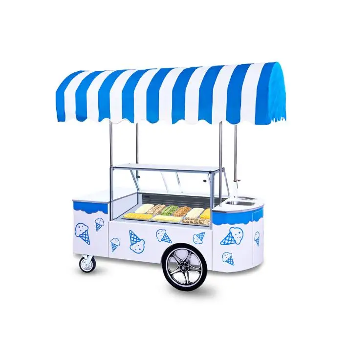 商业冰棒销售购物车移动冰淇淋冰淇淋推车冰淇淋冰柜价格便宜 - buy