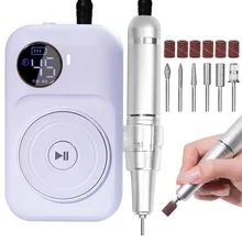 New Arrival Professional High Speed 45000rpm Nail Polisher Portable Electric Nail Drill with 6pcs Bits Low Noise For Nail Art