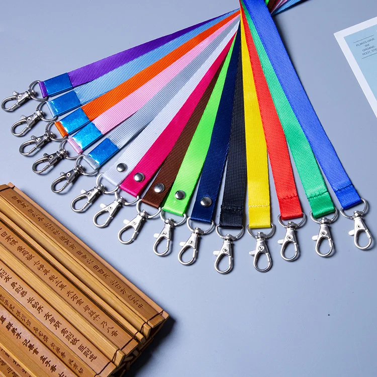 Wholesale Polyester Nylon Phone Lanyard with Thumb Hook Clip Embossed Printing and Woven Logo Sublimation Neck Strap preview 6