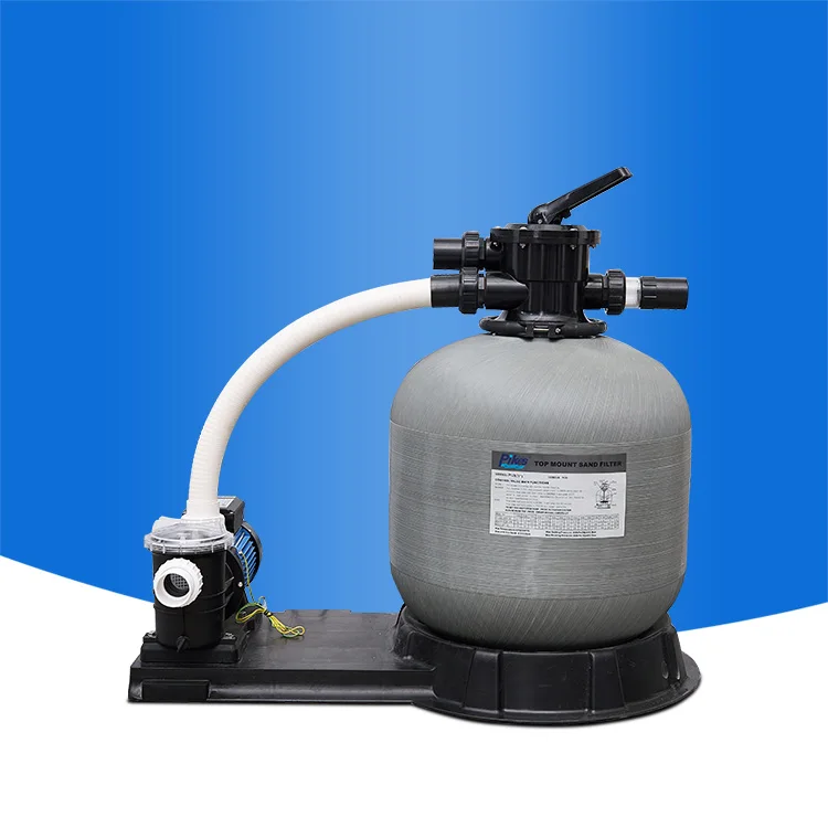 16  Cubic Meters Per Hour Pool Filter Top Mount Sand Filter and Pump Combo