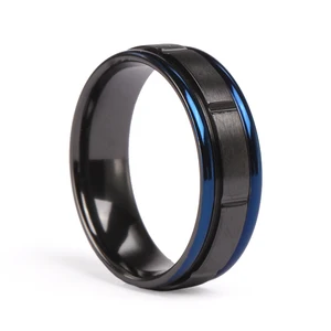 Fashion Two Tone Classic Wedding Ring Men Ring Jewelry Custom Black Zirconium Niobium Titanium Superconductor Ring