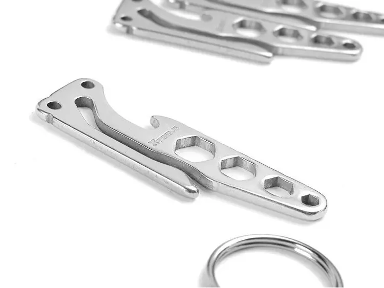 Multi-function Outdoor Pocket Tool Pry Bar Hex Key Wrench Stainless ...