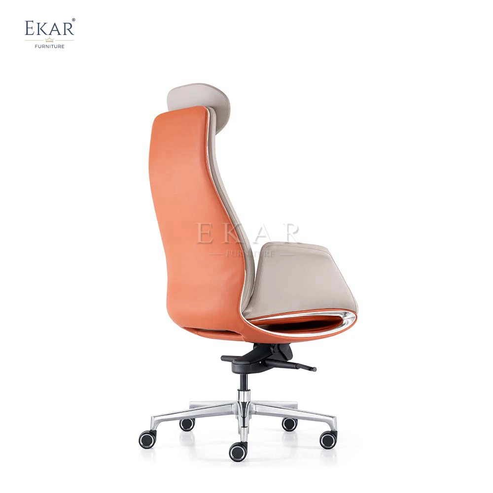 Premium Italian Imported Leather Office Chair with Silent Casters - Ultimate Comfort and Style manufacture