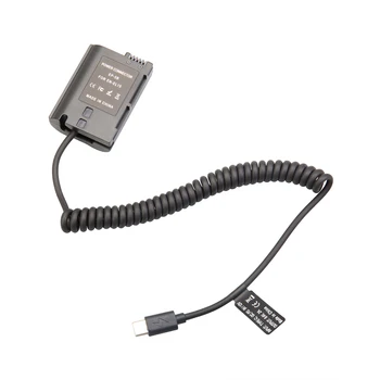 Decoded Type C EN-EL15 EP5B EP-5B DC Coupler with Spring Cable for Nikon V1 D7200 D7100 D7000 D810A D800E D850 D750 D610 D600 detail image