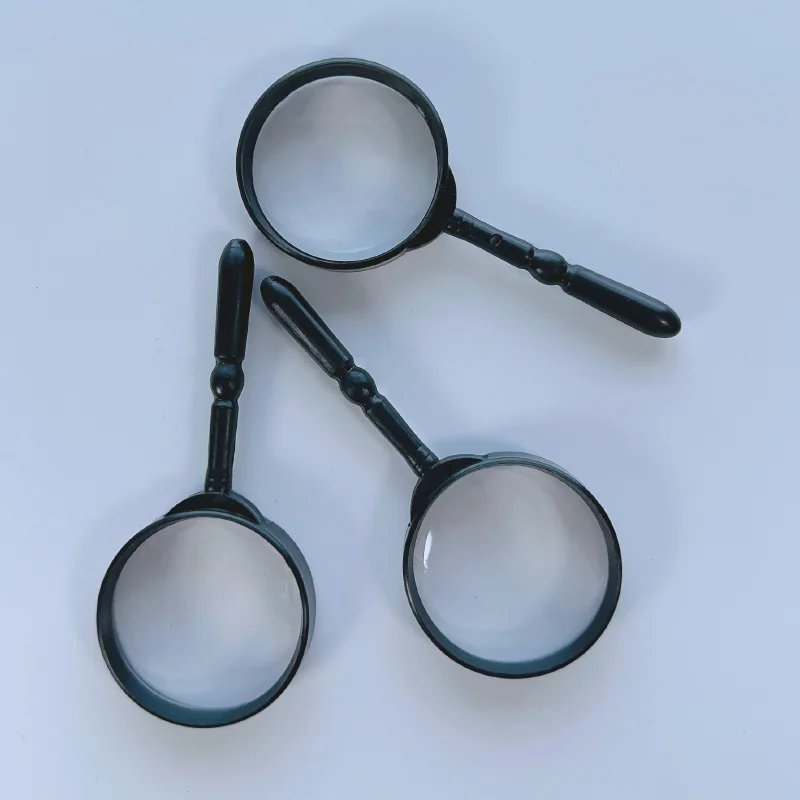Мини карманное черное увеличительное стекло ручное увеличительное стекло для чтения книг и газет
