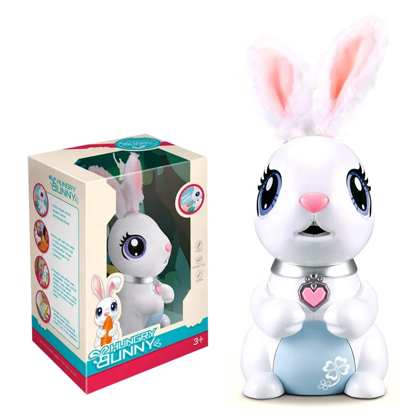 CHEWY NEW ZOOMER HUNGRY BUNNIES INTERACTIVE ROBOTIC RABBIT THAT EATS 