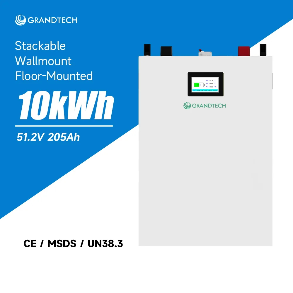 Batería de almacenamiento de energía de litio LiFePO4 de baja tensión, 6500 ciclos, 51,2 V y 100 Ah, con capacidad de 5,12 kWh y 10 kWh; sistema dividido para uso doméstico, montado en rack