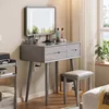 gray makeup mirror