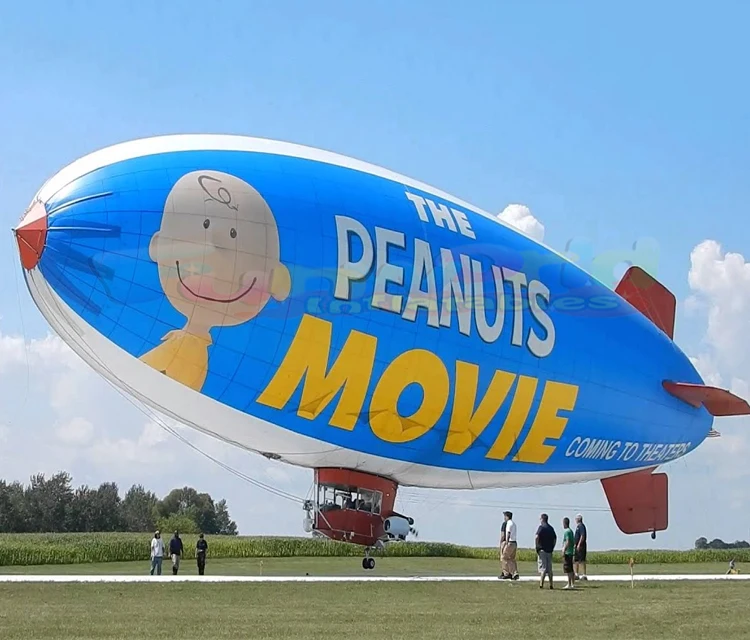 Wholesale Cheap PVC Airplane Zeppelin Dirigible Balloon Inflatable Blimp with CE Certification and Custom Logo for Advertising