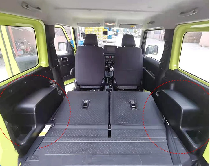 Boîte De Rangement D'accoudoir Pour Suzuki Jimny (2007-2018) - Avec Port USB, Double Couche, En Simili Cuir