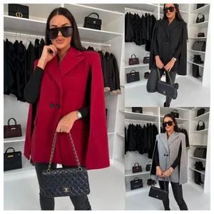 2026 New Women's Casual Blazer Solid Color Loose Button Jacket for Spring Long Length with Polyester Lining