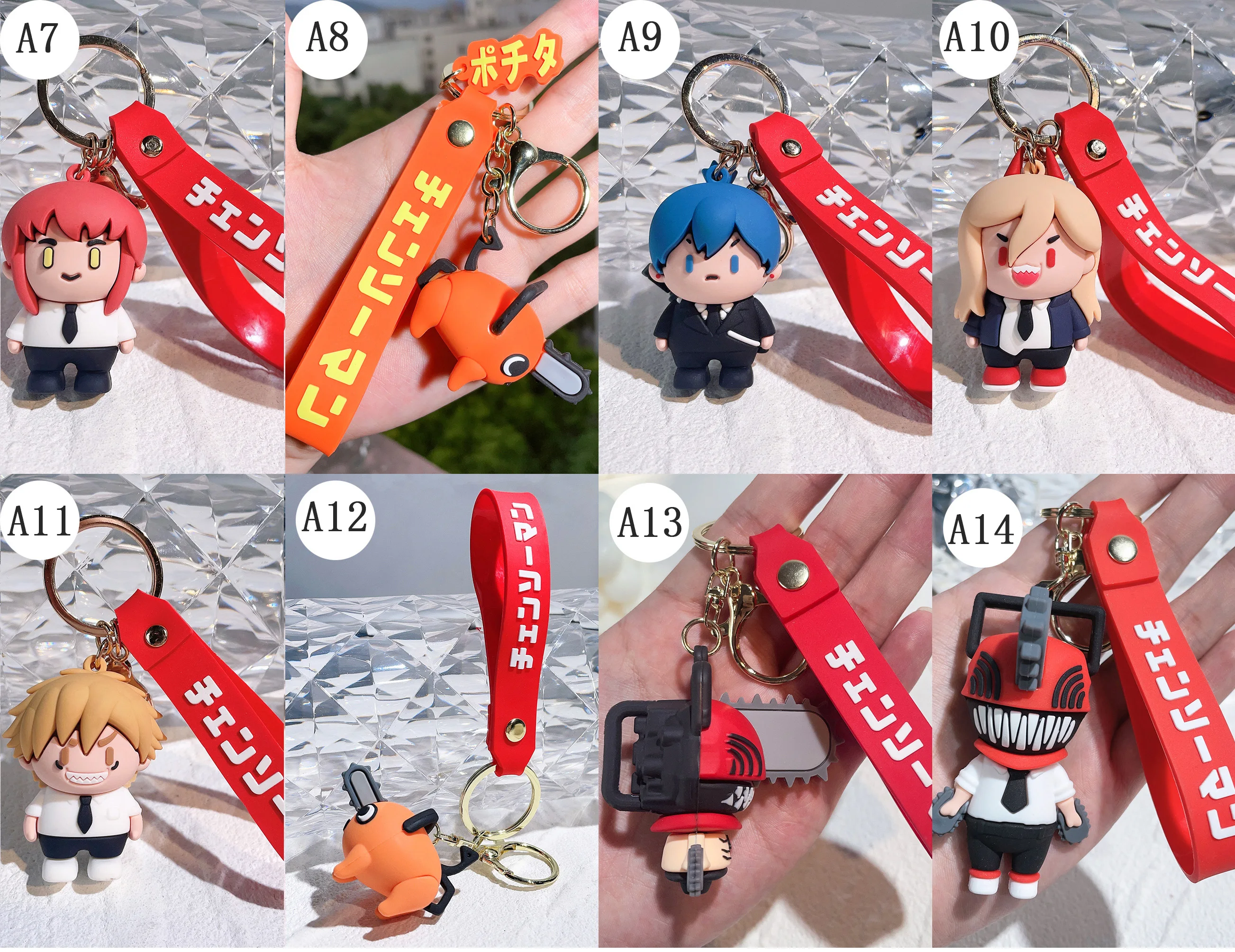 Over 500 Designs In Stock 3d Mini Rubber Key Chain With A Rubber Wrist