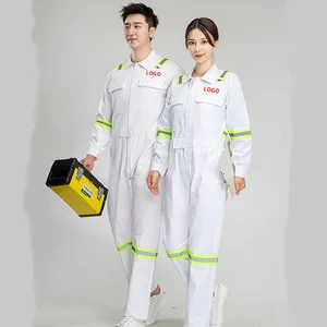 High-Visibility Reflective Coverall Custom logo Breathable Wear-resistant Jumpsuit Industry Mining Mechanics Coverall Uniform
