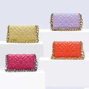 Wholesale Quilted PU Leather Women Fashion Vintage Chain Shoulder Bag Ladies Handbag Purse