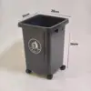 20L square, capless, black/grey (with pressure frame wheels)