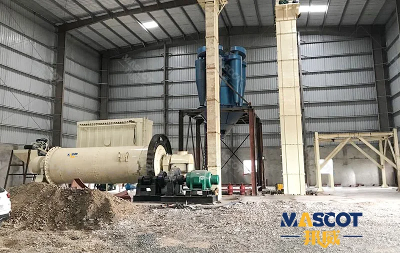 MCBM-1830 ceramic ball mill with alumina lining and media producing 325-mesh silica powder for solar glass in Vietnam
