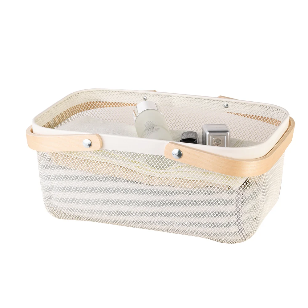 Распродажа Модная Портативная корзина для хранения фруктов и металлическая корзины из проволочной сетки