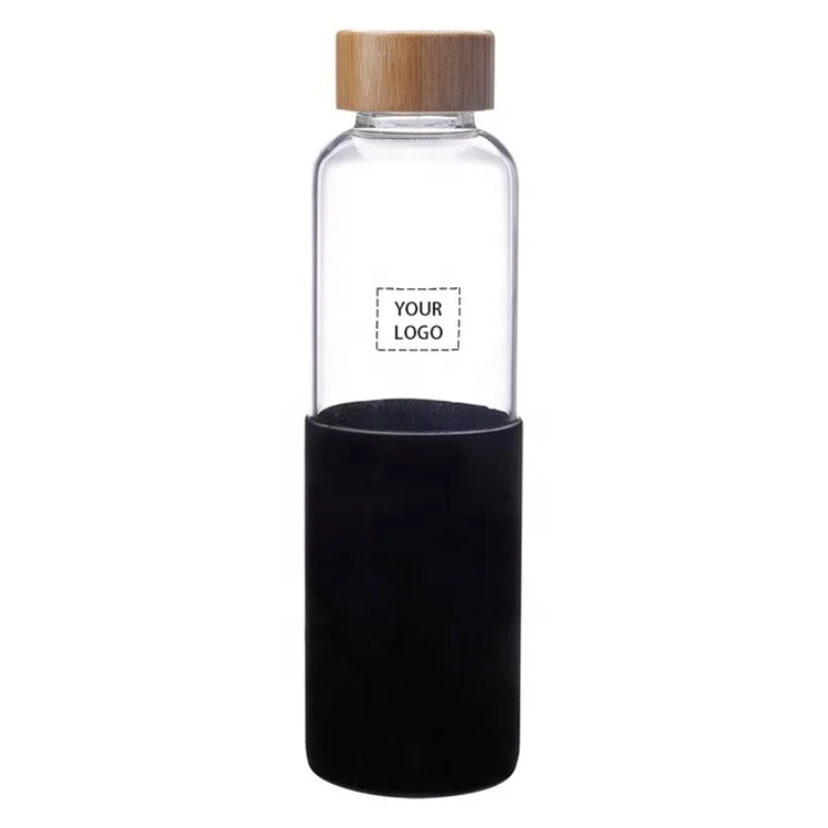 Bouteille D'eau En Verre BKR - 32 Oz (1 Litre) Avec Manchon Silicone Vert Sauge - Réutilisable Et Sans BPA