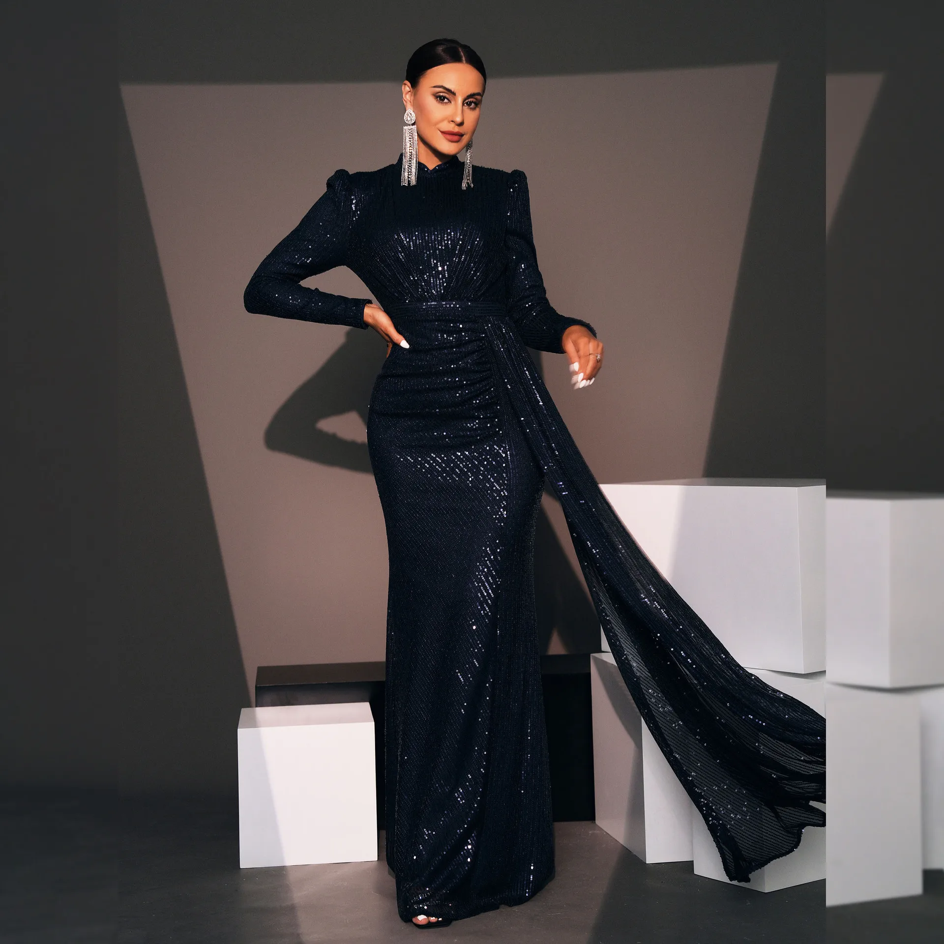 high end party dresses with custom fits Prom Fitting Moments with Your Bestie: Matching Silver & Gold Dresses