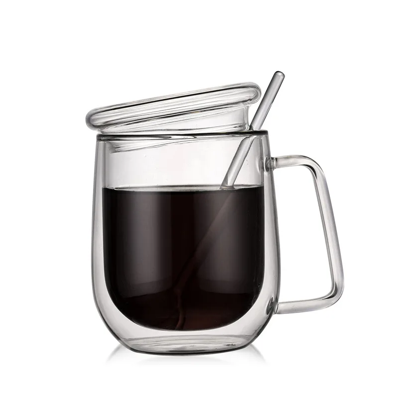 Handmade Tea Double Wall Glass Cup Heat-resistant Beer Coffee Cups Mug Drinkware 