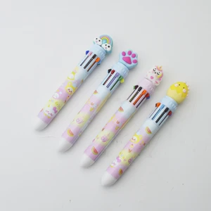 Ten-color Ballpoint Pens, Cute Cartoon Ballpoint Pens, Student Stationery Gifts