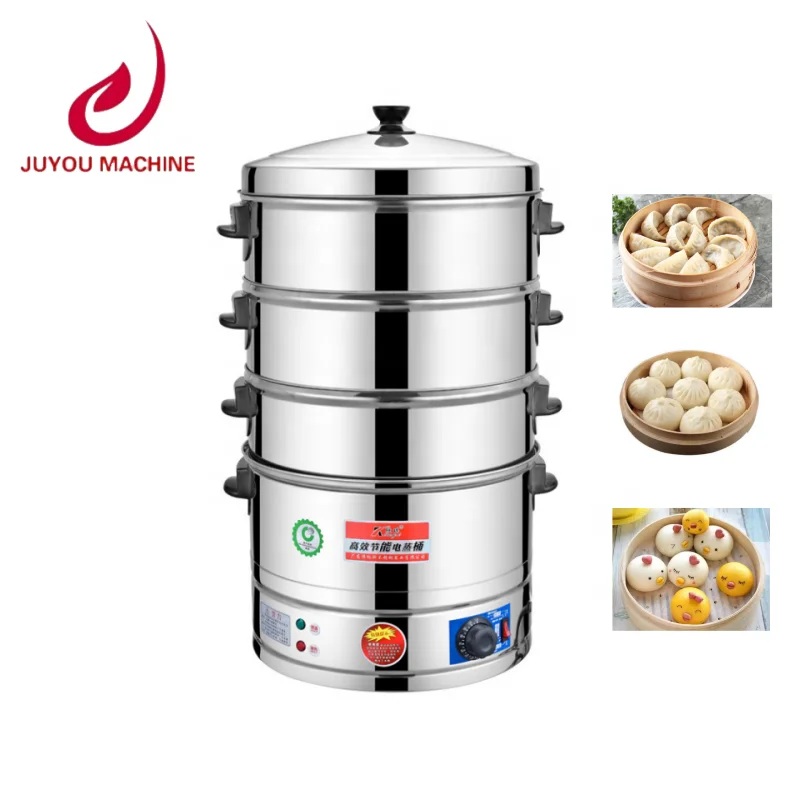 Electric Steamer Double Layer Three Layer Six Layer Momo Steamer Gyoza Siomai Steamer Electric