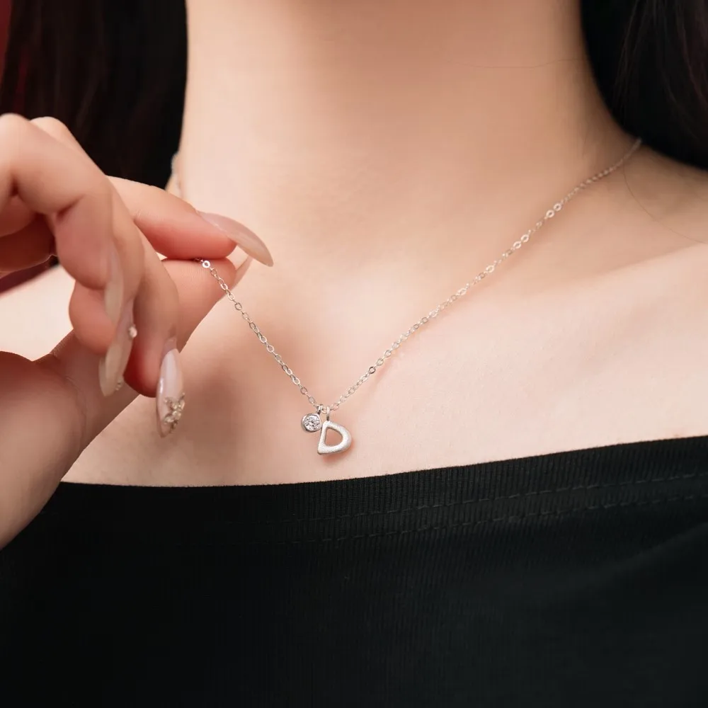 KAKODIY Charm -D- Initial Letter Pendant Necklace, Suitable for Women as Birthday Gift, Non-tarnishing 5A Zirconia Jewelry detail 2