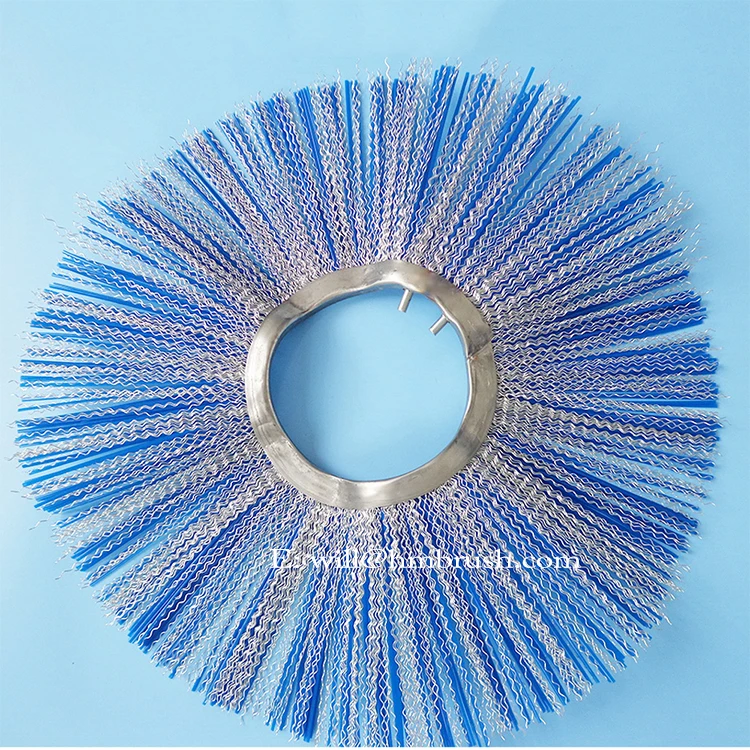Poly Mixed with Wires Flat or Curvy Metal Ring Sweeper Wafer Segment Brush