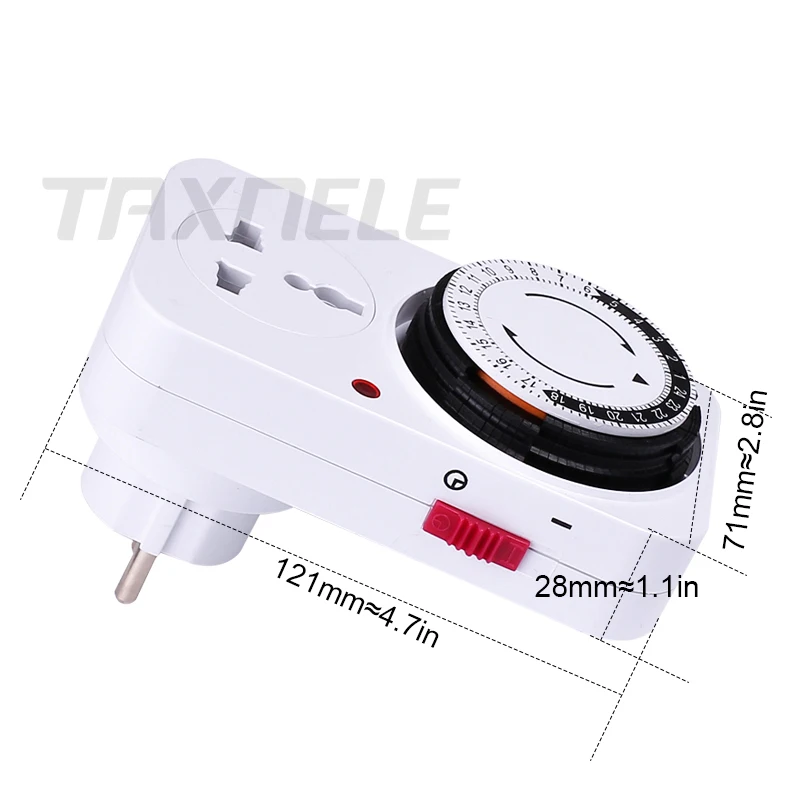 Presa A Spina Con Timer Meccanico 24h Alpine – Accendi E Spegni Luci In Automatico