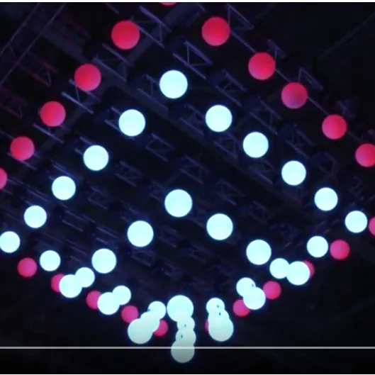 Hight Quality DMX Winch and Globe LanternLED Stage Lights Kinetic Lift Machine RGB Color Ball Sphere