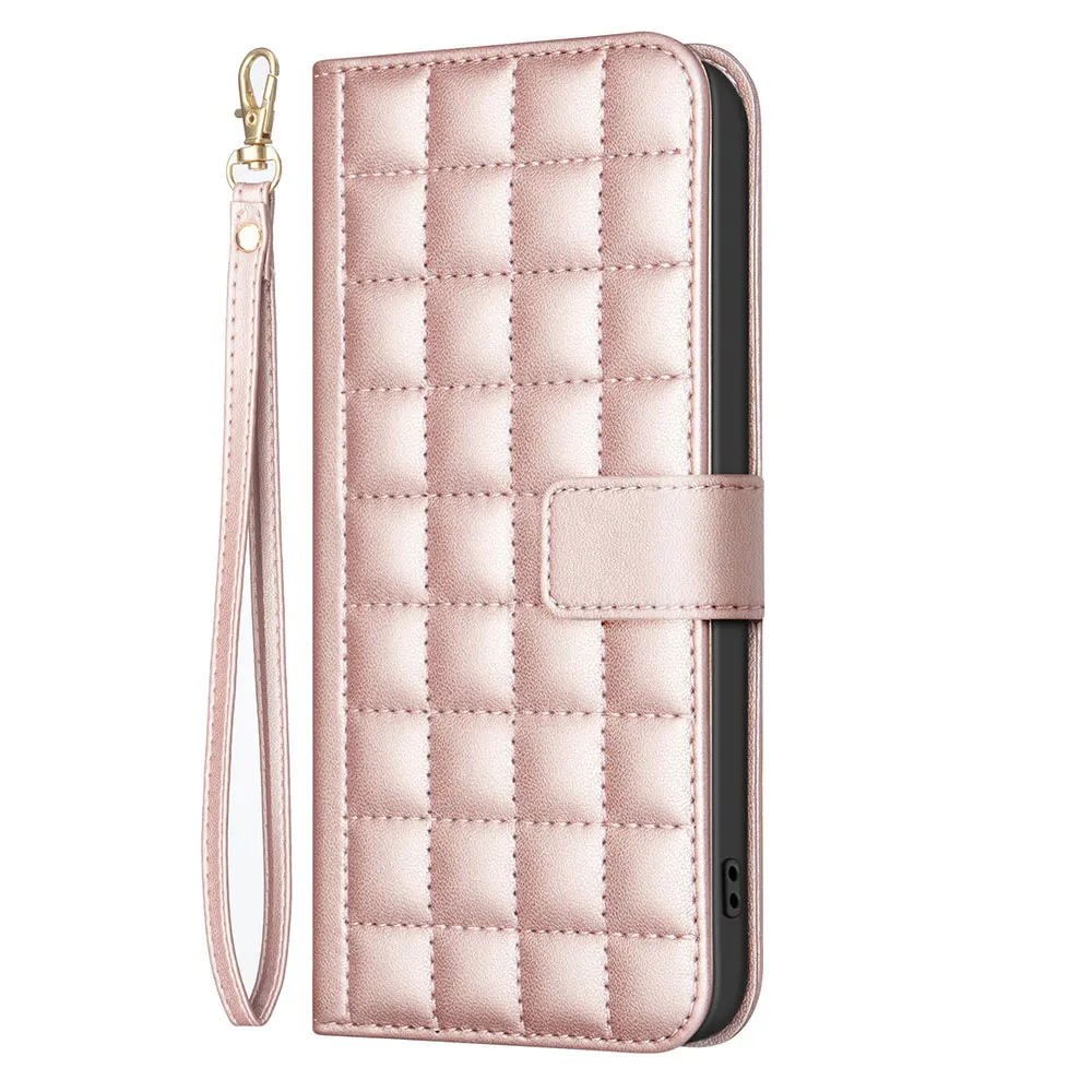 Checkered Pattern Pu Leather Mobile Case With Card Slot Holder Wallet Handbag Cover For Infinix Note 40 manufacture