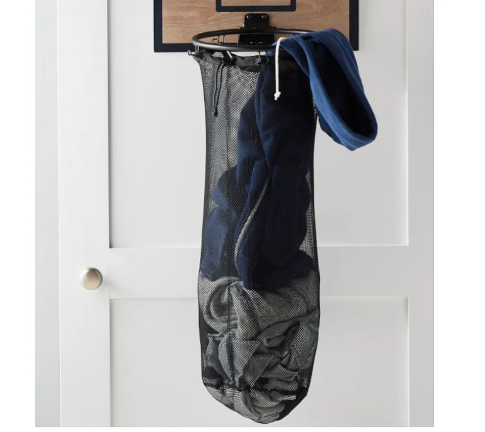 Basketball Hoop Laundry Basket Over The Door Hamper Collapsible Laundry
