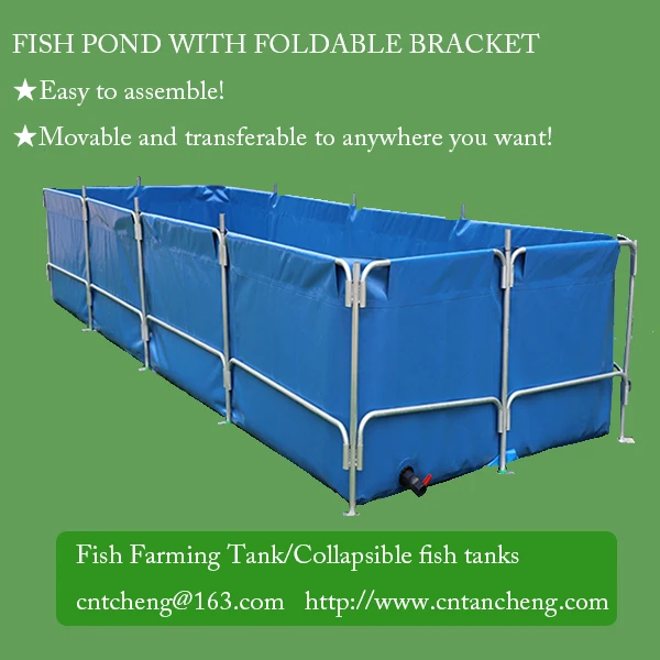 2022 Hot Sale Fish Farming Ponds Factory Custom Collapsible Water Tank Large Plastic Fish Ponds