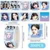 Ive blue polaroid stickers-500 stickers/roll