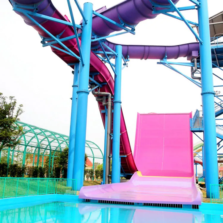 Best Large Structure Fiberglass Boomerang Slide Commercial Water Slide for Pool