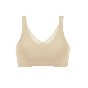 Seamless Daily Bralette for Post-Surgery Breast Prosthesis Breathable Full Cup Lace Mastectomy Bra