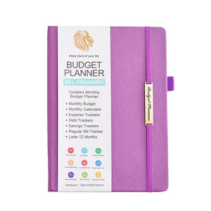 Custom A5 Hardcover Linen Journal Budget Planner Business Notebook with PU Leather Cover