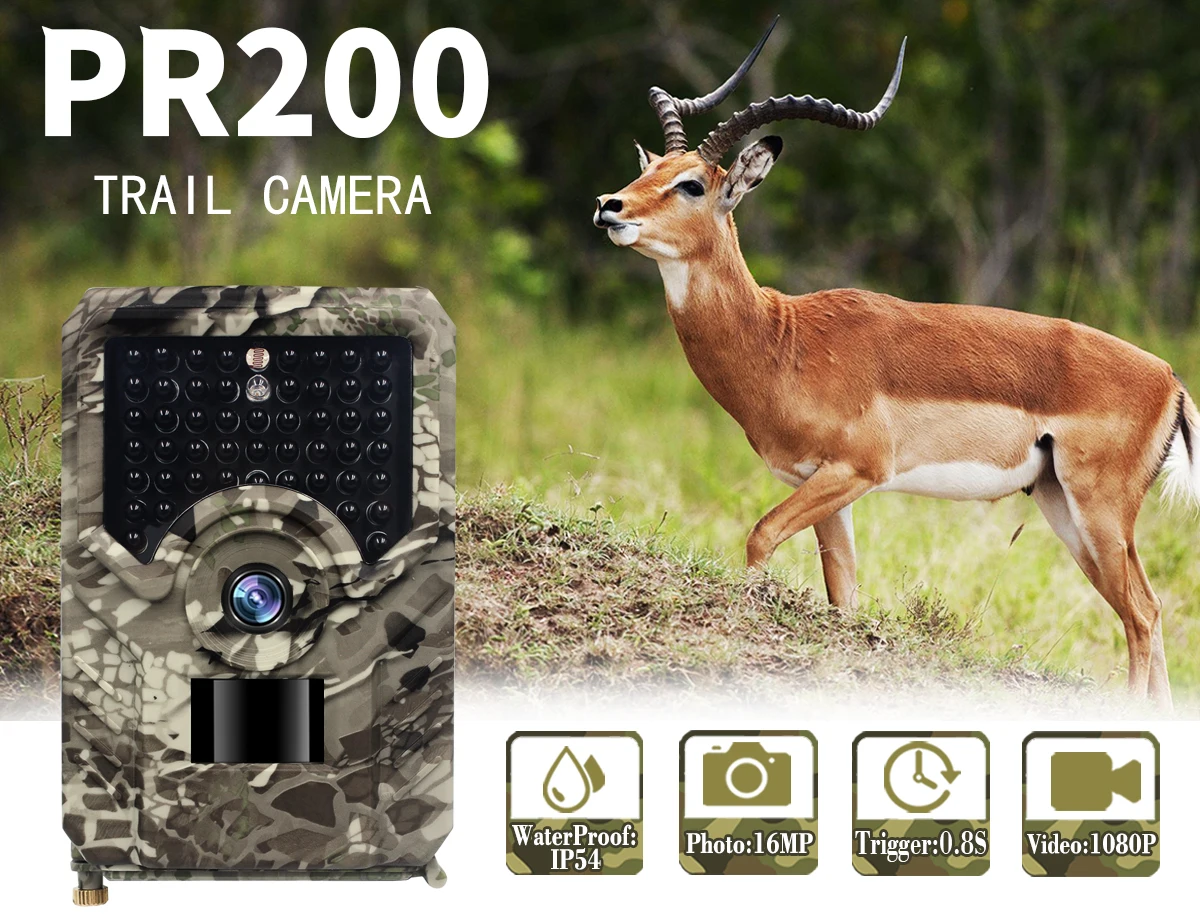 Наружная охотничья камера, Охотничья машина, полевая камера с защитой от кражи, мониторинг безопасности, инфракрасная Ночная камера