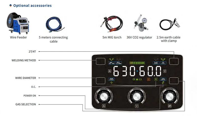 Double IGBT Module mig welding machine  500 amp mig welding machine for welding machine mig mag 3 phase 380v