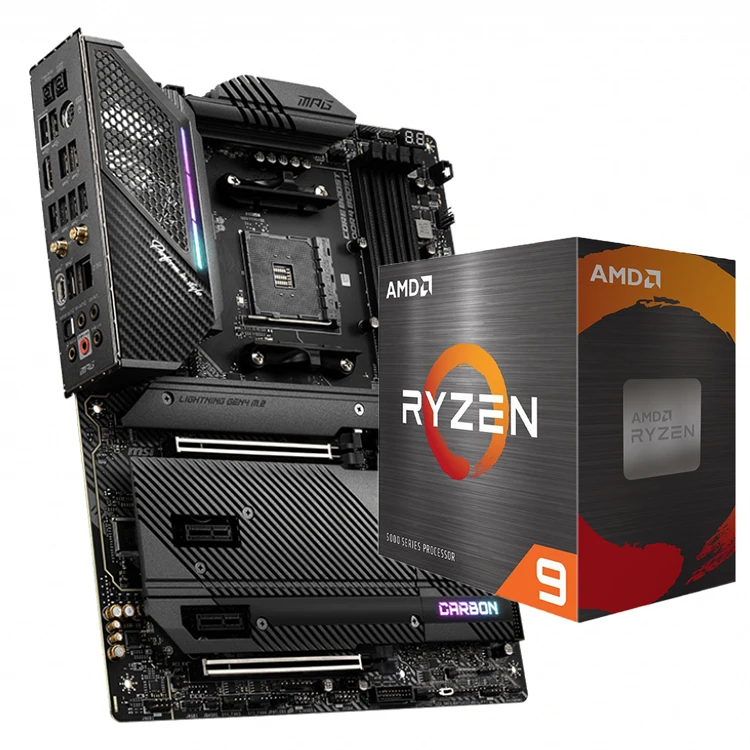 プロセッサーとマザーボードRYZEN（中古） 薄暗い