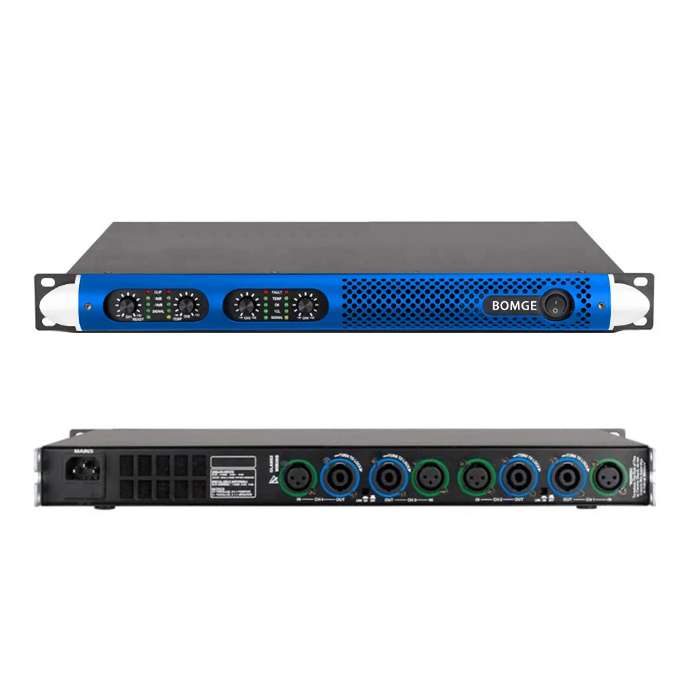プロフェッショナル パワーアンプ DA4450 4チャンネル 1U パワーアンプ