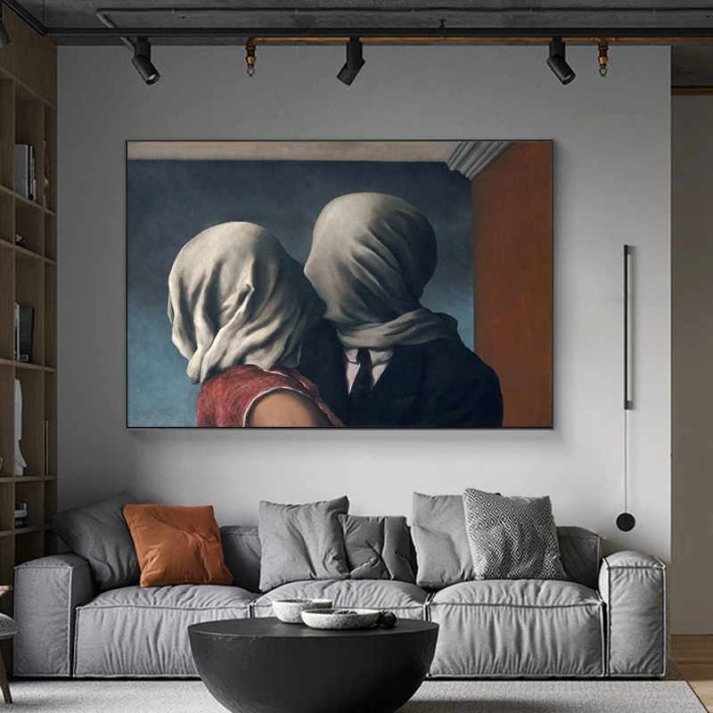 Wholesale The Lovers By Rene Magritte Painting on Canvas Wall Posters and Prints Surrealism Wall Picture for Room Home m.alibaba.com