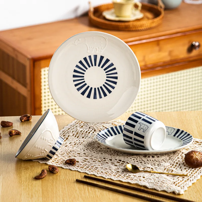 HOT Polar Bear Bear Dinner Plates Solhui Nordic Polar Bear