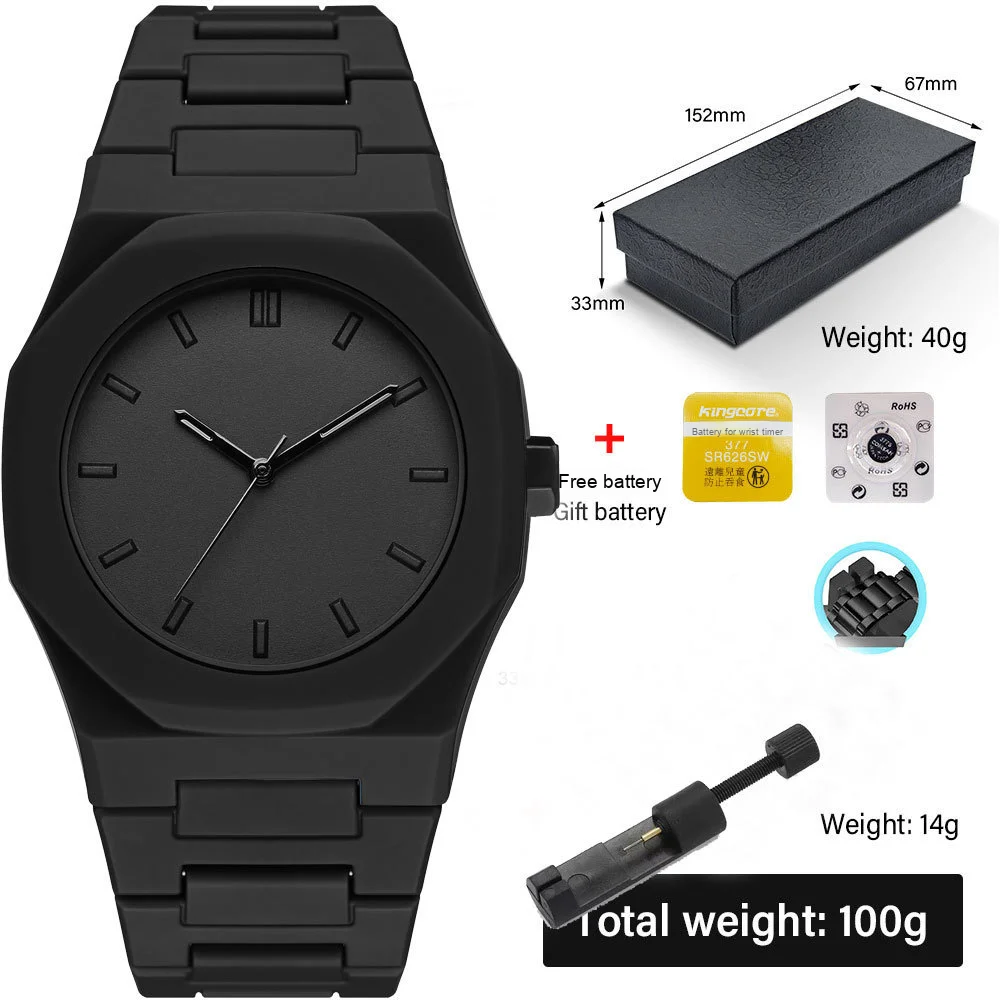 New Simple Fashion Casual Waterproof Arabic Numerals Calendar 20mm Band  Width 42mm Dial Wrist Men's Quartz Watch