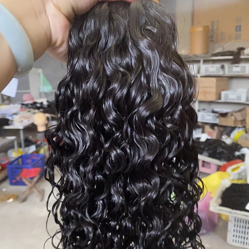 Capelli umani ondulati all'ingrosso per intrecciare capelli brasiliani Remy senza trama, estensioni complete fino in fondo_voghion.com