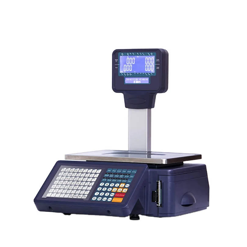 Label Printing Scale Supermarket Weighing Scale Manufacturer Digital Barcode Scales with Printer Electronic Balanza Etiquetadora