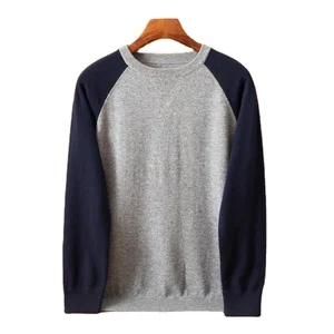 MYAKON  100% Cashmere Men's Office  Crew Neck Knitted Winter Clothing Quick Dry Breathable Solid Direct OEM Service