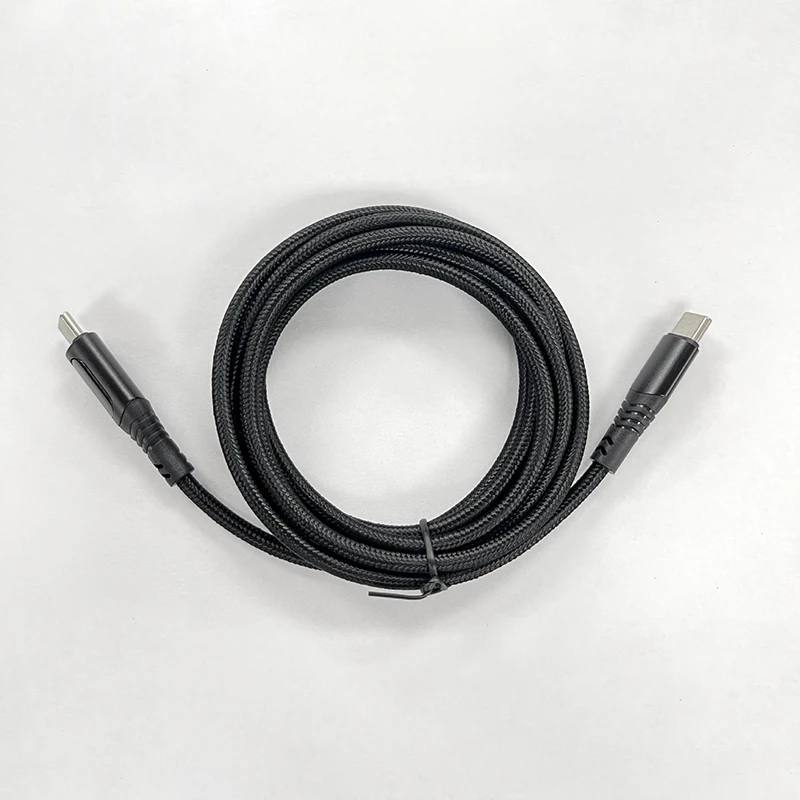PD 100W 66W Nylon Braided USB-Type C LED Display Charger Data Cable 5A Fast Charging PVC Jacket USB C Phone Fast Charging Cable