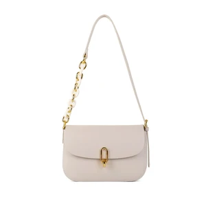 Designer Cowhide Leather Handbags for Women Luxury Vintage Fashion Genuine Leather Ladies Shoulder Bag Caramel Color